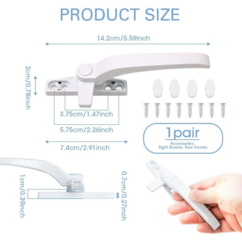 Glass Window Lock Handle 2Pcs  - Glass Door Hinge 评论和价格