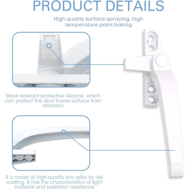 Glass Window Lock Handle 2Pcs  - Glass Door Hinge 评论和价格